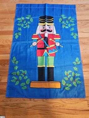 Blue Nutcracker Holiday Throw Blanket by
